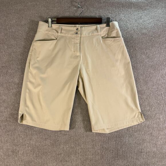 Adidas Essential Chino Short Women‎ Color Kaki Size 8 Pocket Infront and Back - Picture 1 of 7